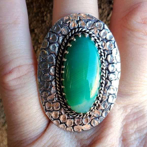 New Huge Botswana Agate 925 Silver Statement Ring. - Picture 5 of 13